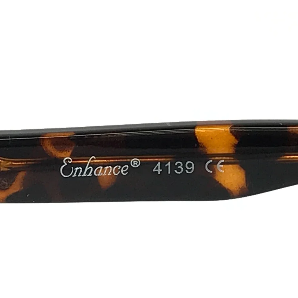 Enhance Eyeglasses Frames 4139 TORTOISE Brown Rectangle Full Rim 54-18-145